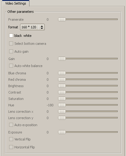 video settings window